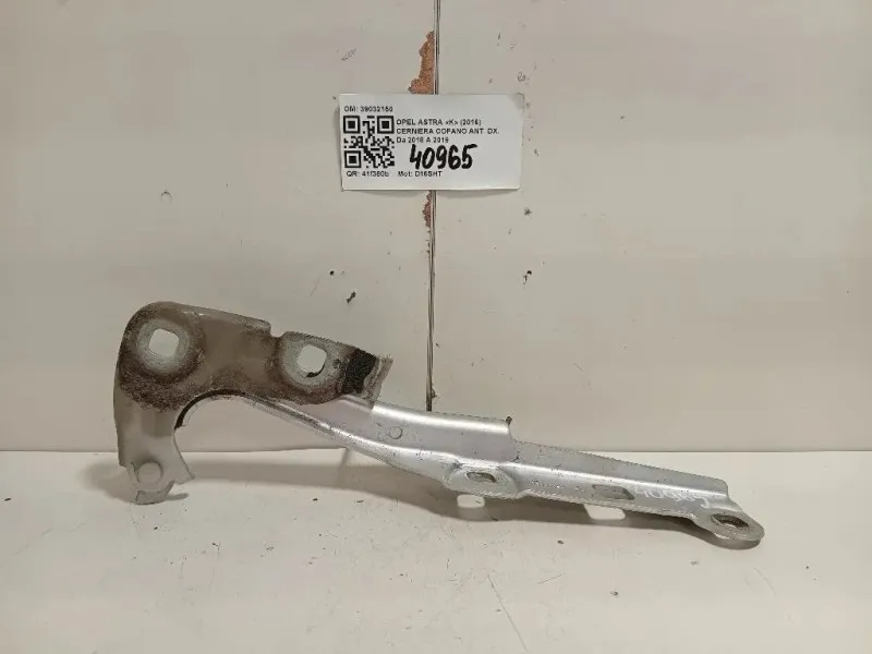 Cerniera Cofano ANT DX 39032150 Opel Astra K 2016