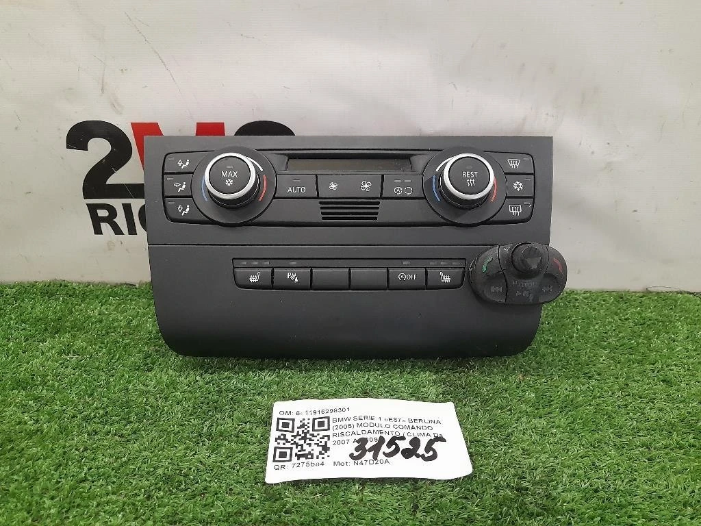 Modulo Comando Riscaldamento Clima 6411916298301 Bmw Serie 1 E87 Berlina 2005