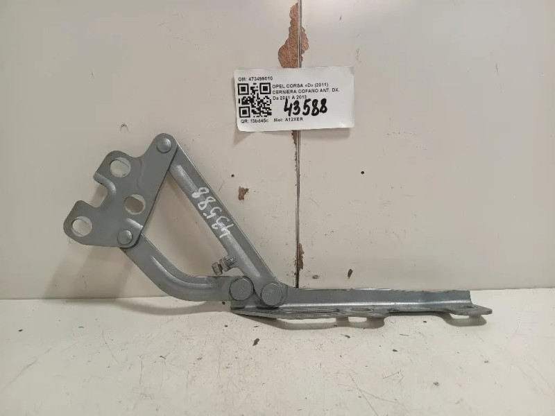 Cerniera Cofano ANT DX 473499010 Opel Corsa D 2011