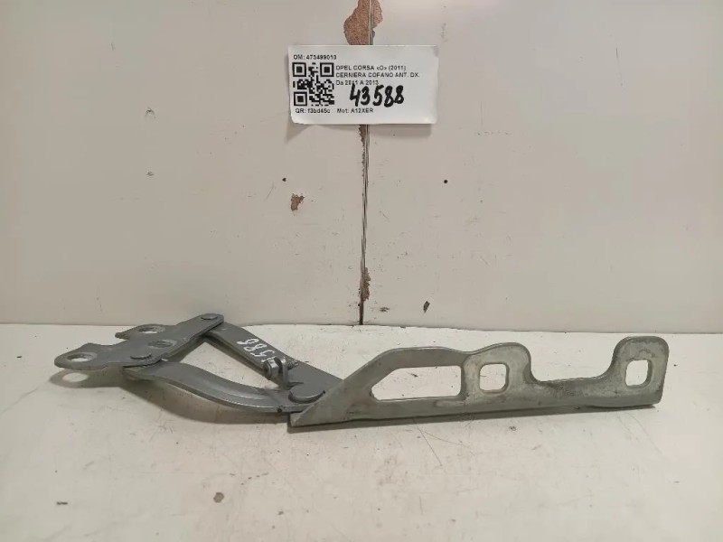 Cerniera Cofano ANT DX 473499010 Opel Corsa D 2011