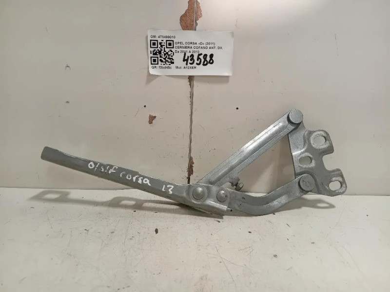 Cerniera Cofano ANT DX 473499010 Opel Corsa D 2011