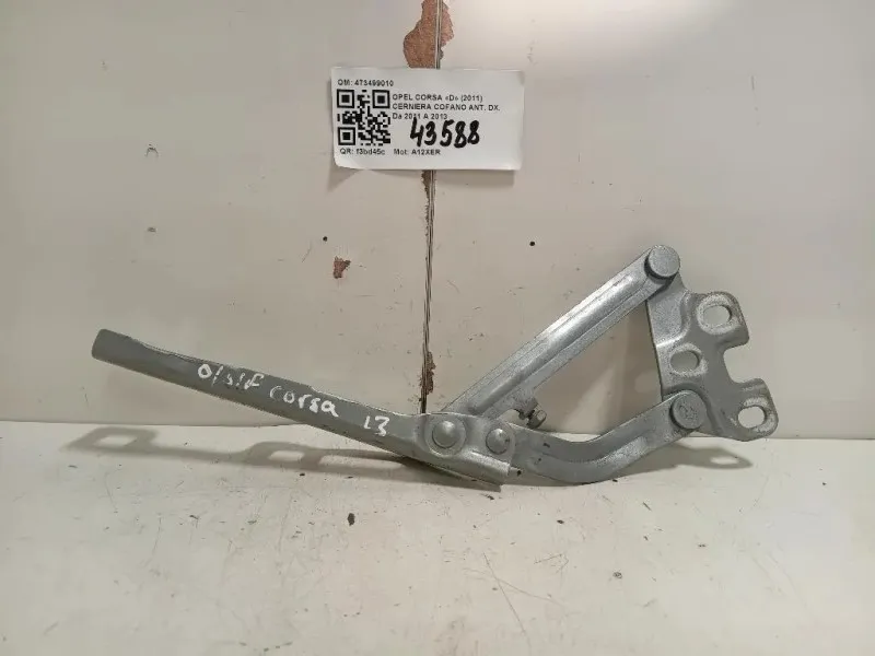 Cerniera Cofano ANT DX 473499010 Opel Corsa D 2011