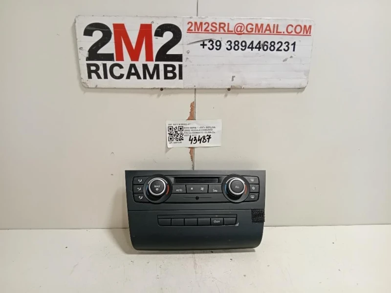 Modulo Comando Riscaldamento Clima 6411 9190922-01 Bmw Serie 1 E87 Berlina 2005
