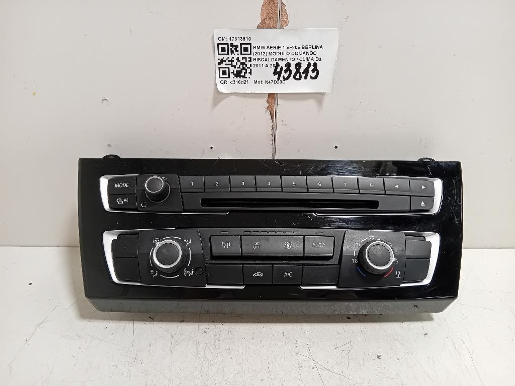 Modulo Comando Riscaldamento Clima F20 F21 F22 Bmw Serie 1 F20 Berlina 2012