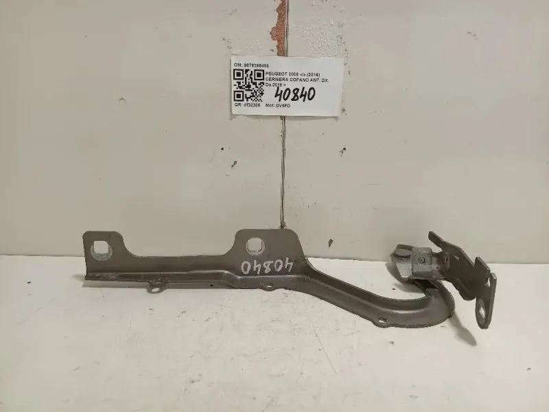 Cerniera Cofano ANT DX 9678398480 Peugeot 2008 I 2016