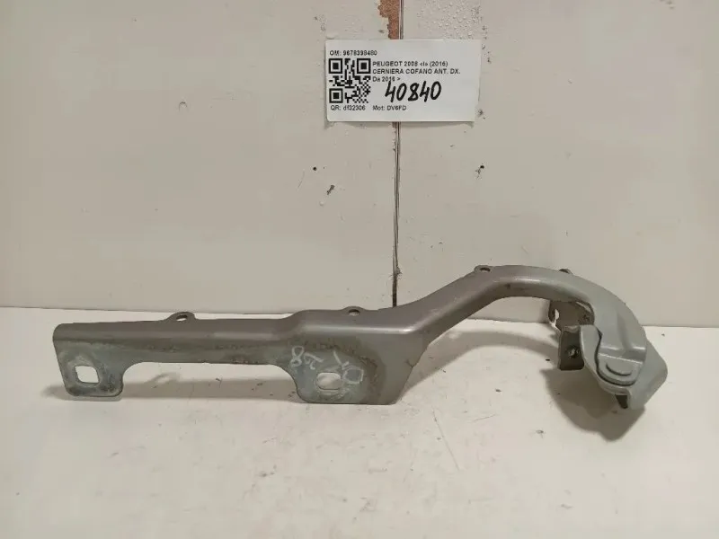 Cerniera Cofano ANT DX 9678398480 Peugeot 2008 I 2016