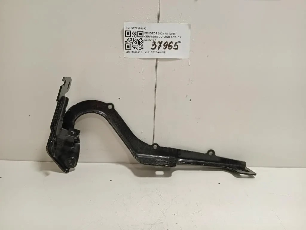 Cerniera Cofano ANT DX 9678398480 Peugeot 2008 I 2016