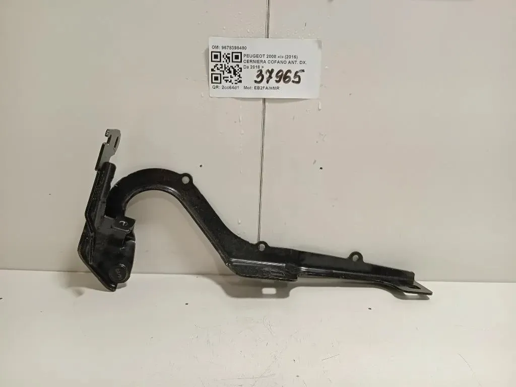 Cerniera Cofano ANT DX 9678398480 Peugeot 2008 I 2016
