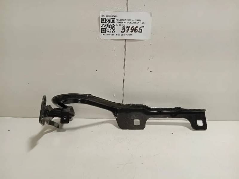 Cerniera Cofano ANT DX 9678398480 Peugeot 2008 I 2016