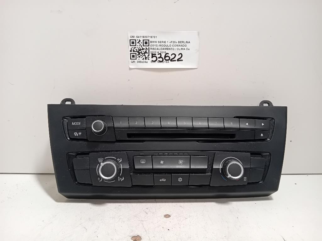 Modulo Comando Riscaldamento Clima 6411920719701 Bmw Serie 1 F20 Berlina 2012