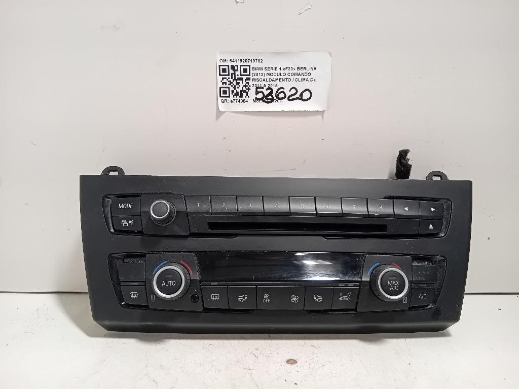 Modulo Comando Riscaldamento Clima 6411920719702 Bmw Serie 1 F20 Berlina 2012