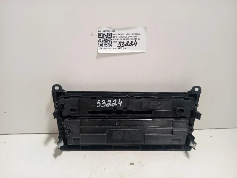 Modulo Comando Riscaldamento Clima 64119261080 Bmw Serie 1 F20 Berlina 2012