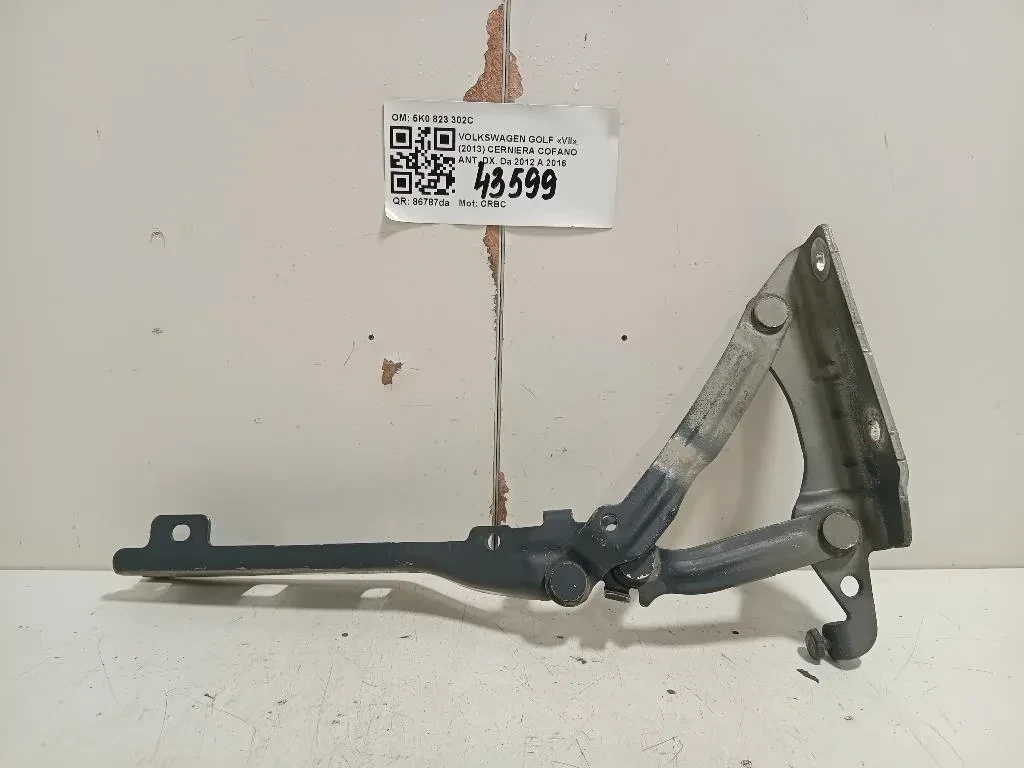 Cerniera Cofano ANT DX 5K0 823 302C Volkswagen GOLF VII 2013