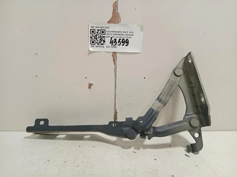 Cerniera Cofano ANT DX 5K0 823 302C Volkswagen GOLF VII 2013