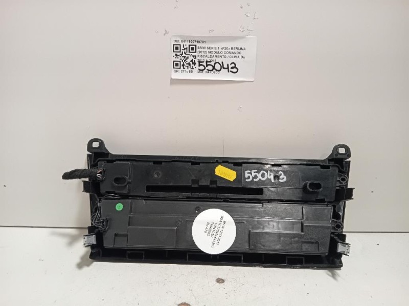 Modulo Comando Riscaldamento Clima 6411920719701 Bmw Serie 1 F20 Berlina 2012