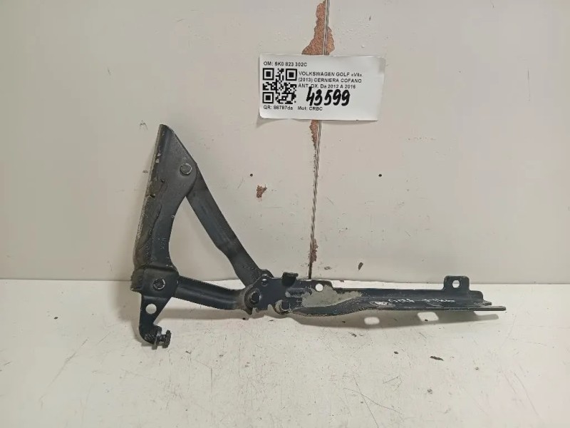 Cerniera Cofano ANT DX 5K0 823 302C Volkswagen GOLF VII 2013