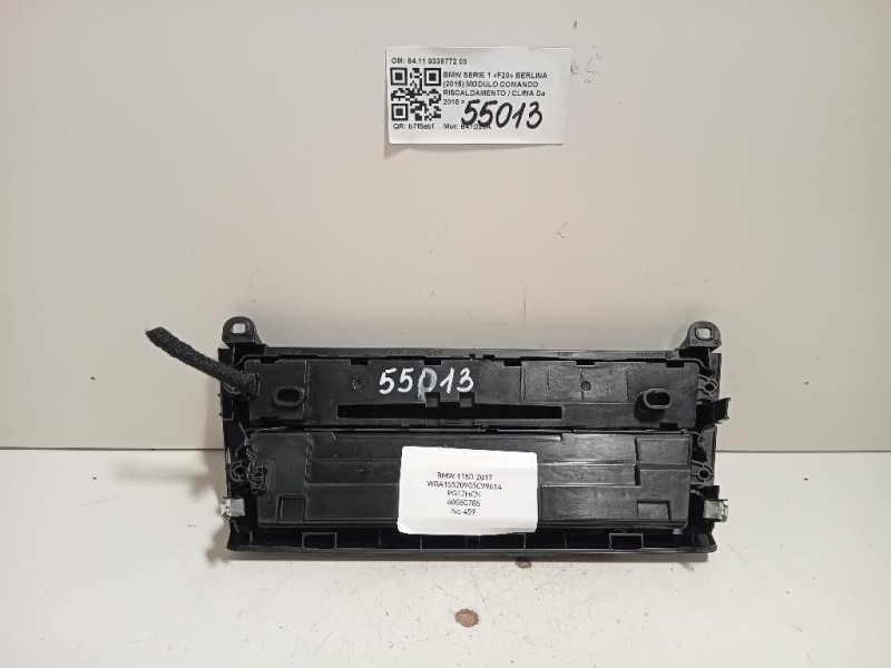 Modulo Comando Riscaldamento Clima 6411 9338772 03 Bmw Serie 1 F20 Berlina 2015