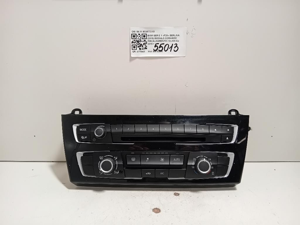 Modulo Comando Riscaldamento Clima 6411 9338772 03 Bmw Serie 1 F20 Berlina 2015
