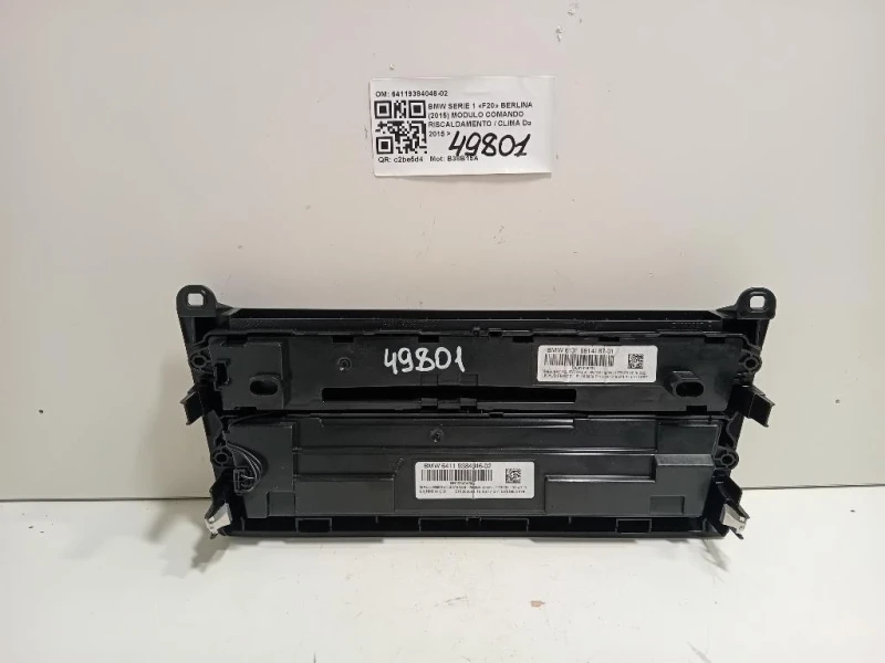 Modulo Comando Riscaldamento Clima 64119384046-02 Bmw Serie 1 F20 Berlina 2015