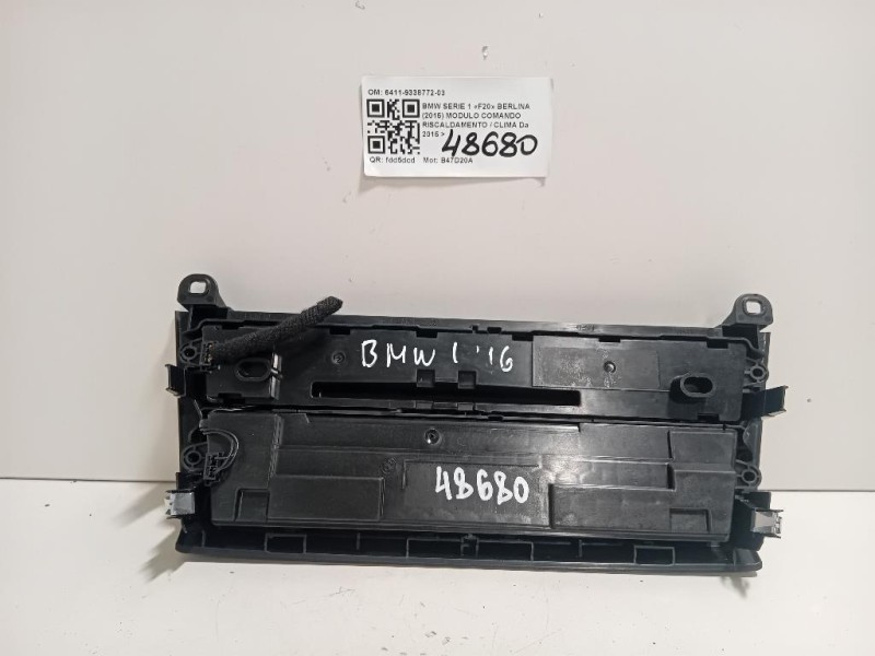 Modulo Comando Riscaldamento Clima 6411-9338772-03 Bmw Serie 1 F20 Berlina 2015