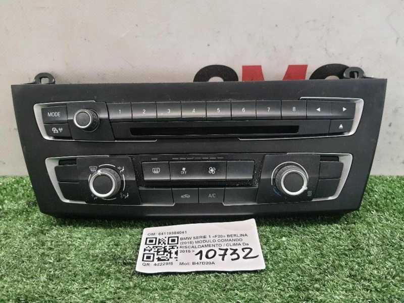 Modulo Comando Riscaldamento Clima 64119384041 Bmw Serie 1 F20 Berlina 2015