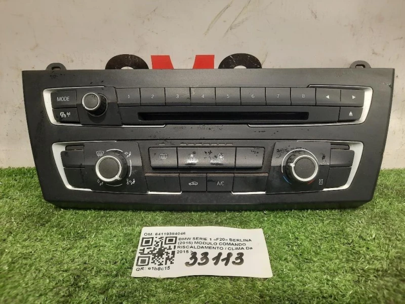 Modulo Comando Riscaldamento Clima 64119384046 Bmw Serie 1 F20 Berlina 2015
