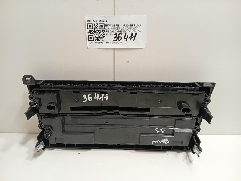 Modulo Comando Riscaldamento Clima 64119384041 Bmw Serie 1 F20 Berlina 2015
