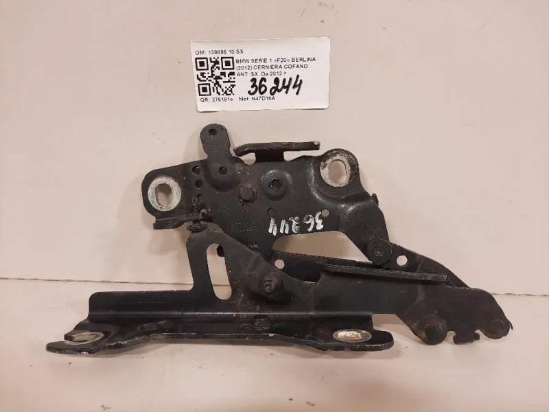 Cerniera Cofano ANT SX 139896 10 SX Bmw Serie 1 F20 Berlina 2012