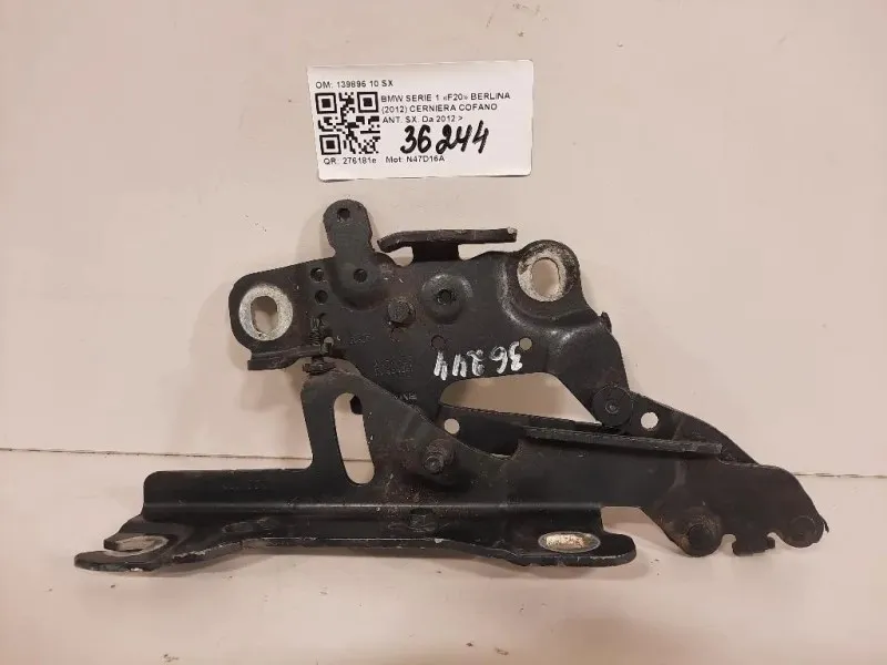Cerniera Cofano ANT SX 139896 10 SX Bmw Serie 1 F20 Berlina 2012