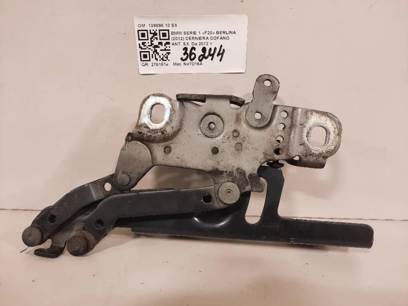 Cerniera Cofano ANT SX 139896 10 SX Bmw Serie 1 F20 Berlina 2012