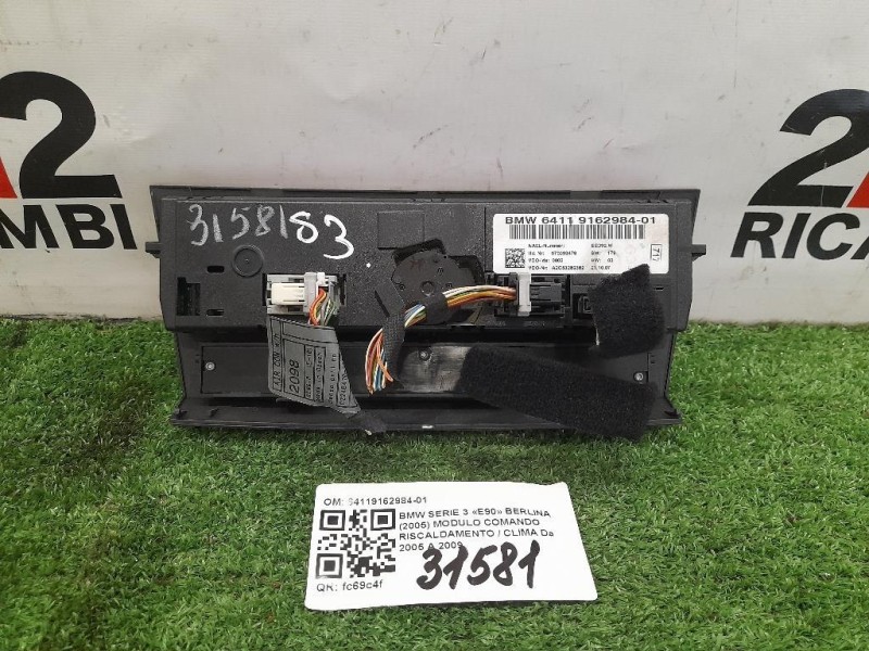 Modulo Comando Riscaldamento Clima 64119162984-01 Bmw Serie 3 E90 Berlina 2005