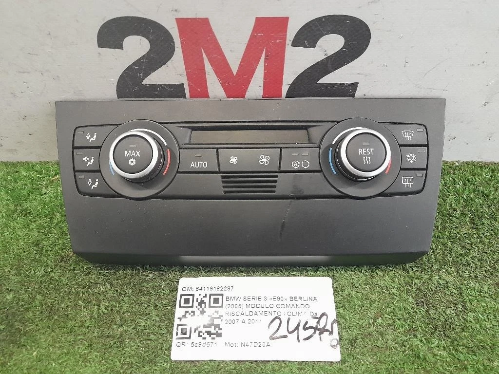 Modulo Comando Riscaldamento Clima 64119182287 Bmw Serie 3 E90 Berlina 2005