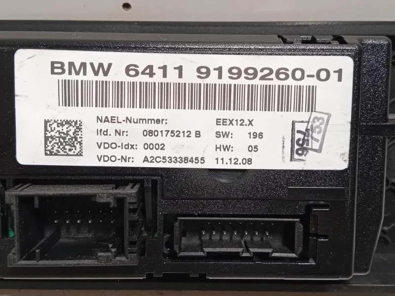 Modulo Comando Riscaldamento Clima 6411919926001 Bmw Serie 3 E90 Berlina 2005