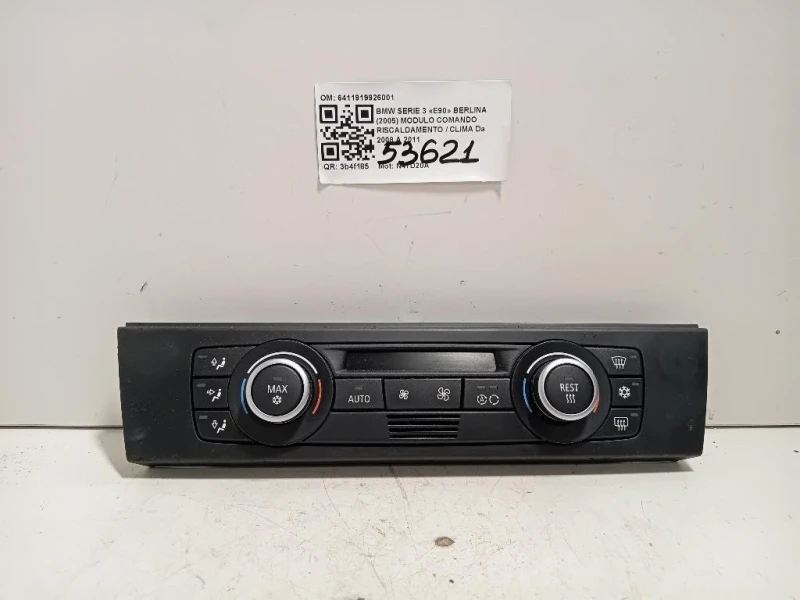Modulo Comando Riscaldamento Clima 6411919926001 Bmw Serie 3 E90 Berlina 2005