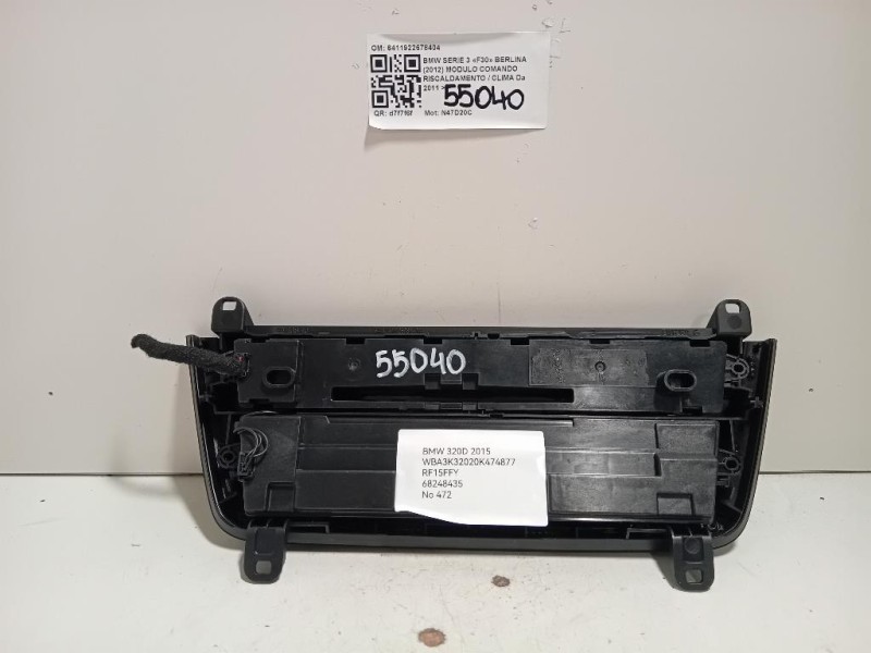Modulo Comando Riscaldamento Clima 6411922678404 Bmw Serie 3 F30 Berlina 2012