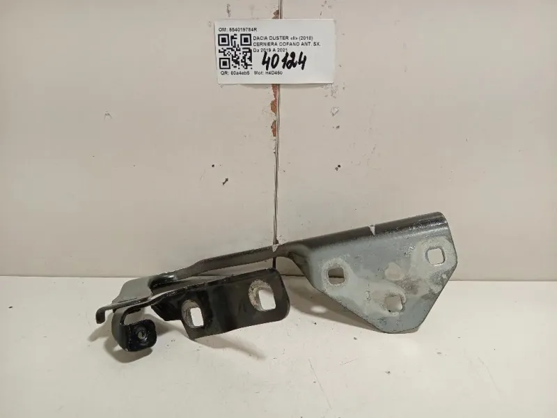 Cerniera Cofano ANT SX 654019784R Dacia Duster II 2018