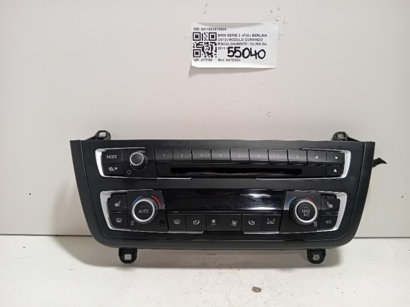 Modulo Comando Riscaldamento Clima 6411922678404 Bmw Serie 3 F30 Berlina 2012