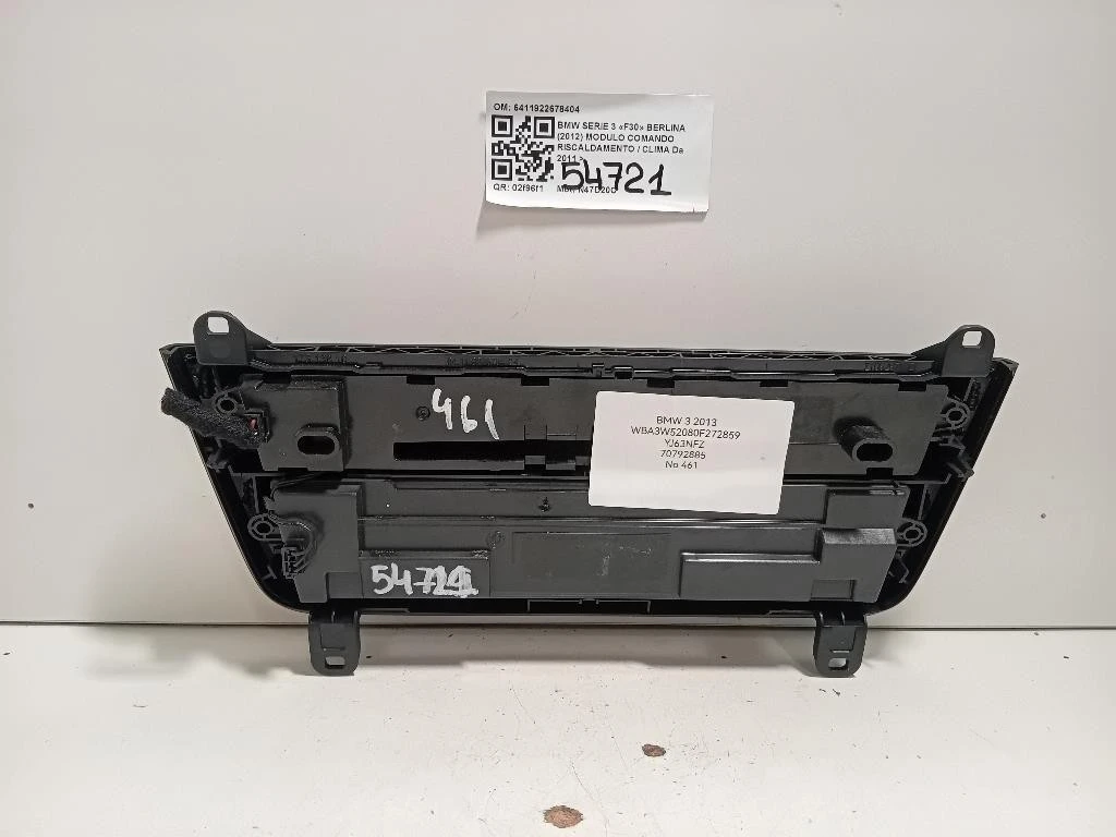 Modulo Comando Riscaldamento Clima 6411922678404 Bmw Serie 3 F30 Berlina 2012