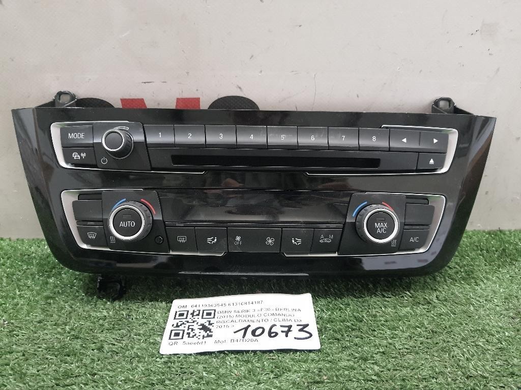 Modulo Comando Riscaldamento Clima 64119363545 61316814187 Bmw Serie 3 F30 Berlina 2015