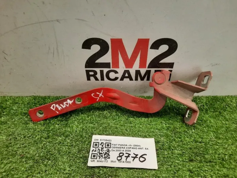 Cerniera Cofano ANT SX 51705423 Fiat Panda II 2004