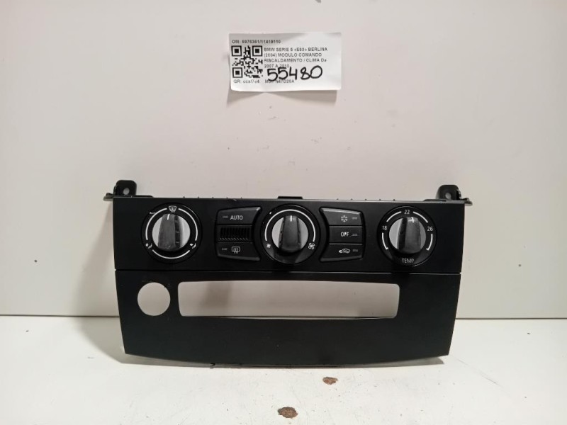Modulo Comando Riscaldamento Clima 697636111419110 Bmw Serie 5 E60 Berlina 2004