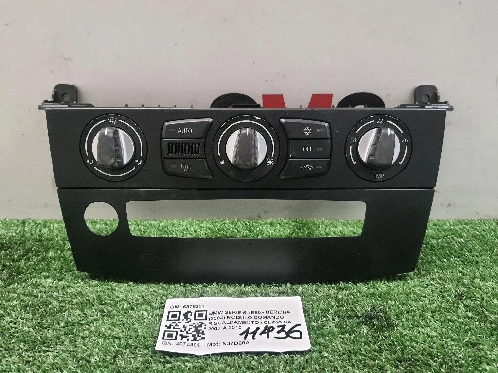 Modulo Comando Riscaldamento Clima 6976361 Bmw Serie 5 E60 Berlina 2004