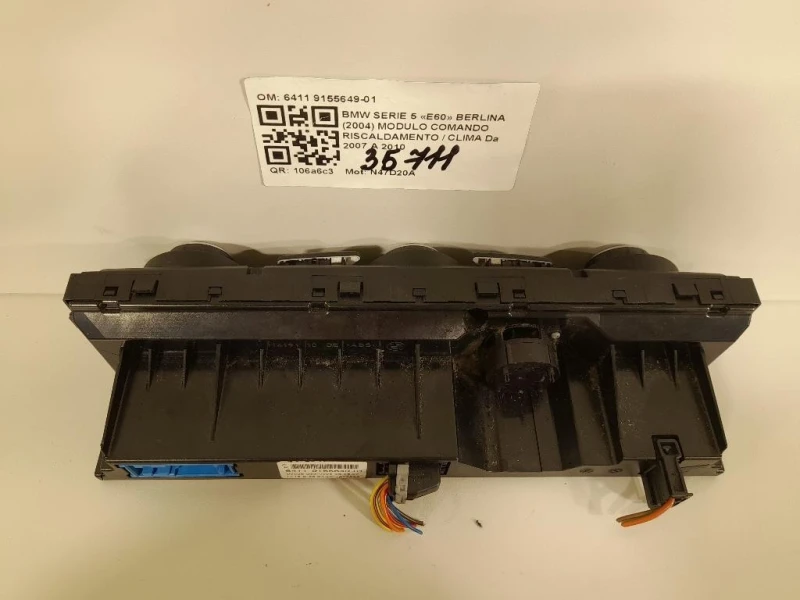 Modulo Comando Riscaldamento Clima 6411 9155649-01 Bmw Serie 5 E60 Berlina 2004