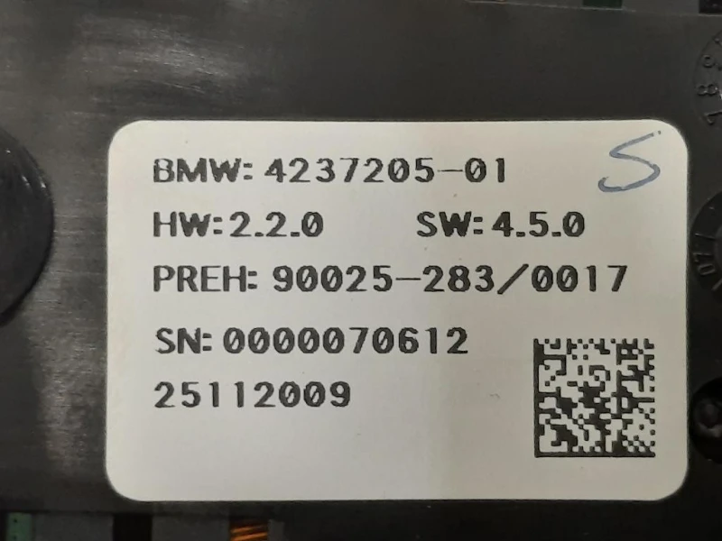 Modulo Comando Riscaldamento Clima 4237205-01 Bmw Serie 5 F07 GT 2010