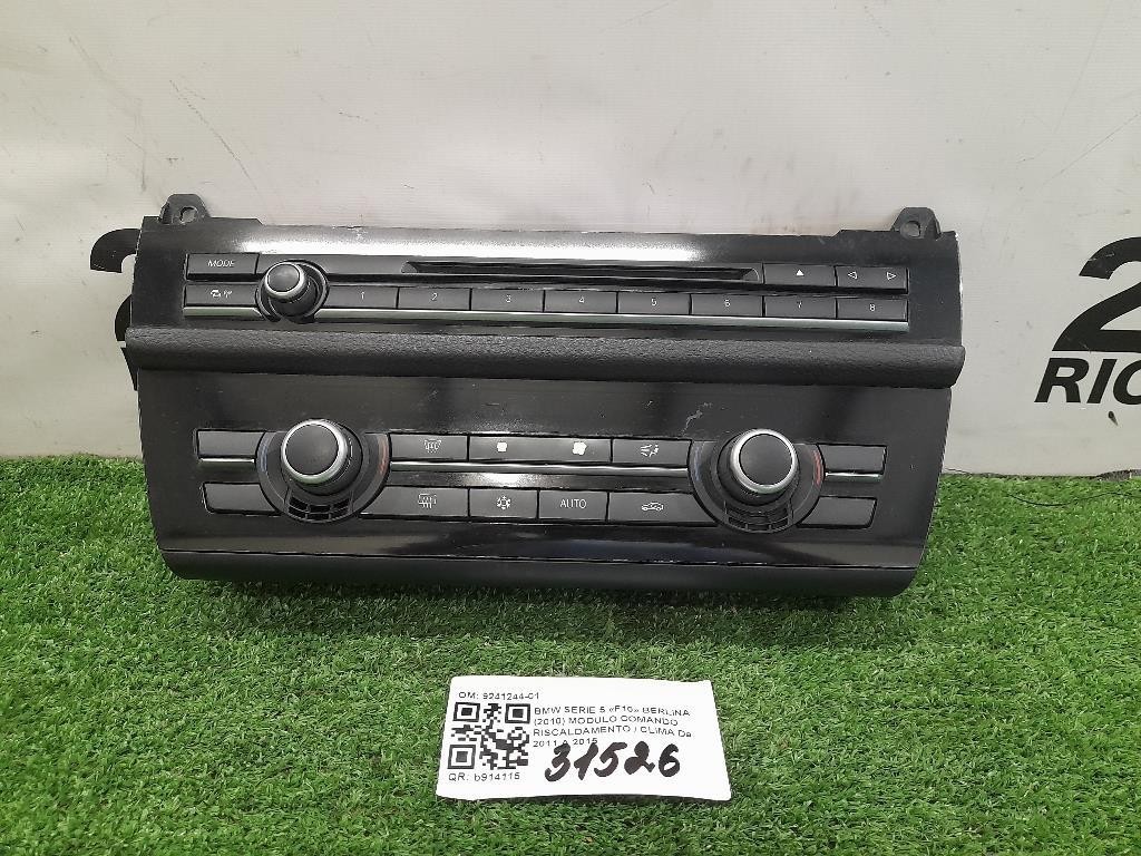 Modulo Comando Riscaldamento Clima 9241244-01 Bmw Serie 5 F10 Berlina 2010