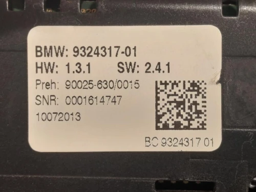 Modulo Comando Riscaldamento Clima 9324317-01 Bmw Serie 5 F10 Berlina 2010