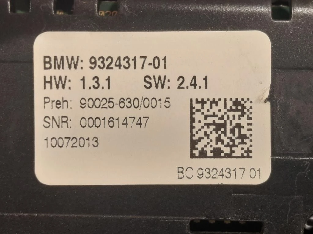 Modulo Comando Riscaldamento Clima 9324317-01 Bmw Serie 5 F10 Berlina 2010