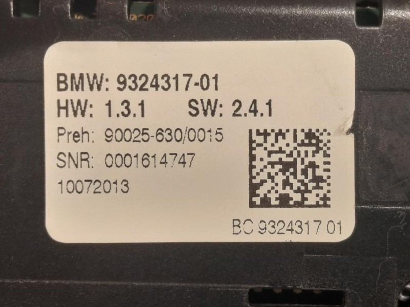 Modulo Comando Riscaldamento Clima 9324317-01 Bmw Serie 5 F10 Berlina 2010