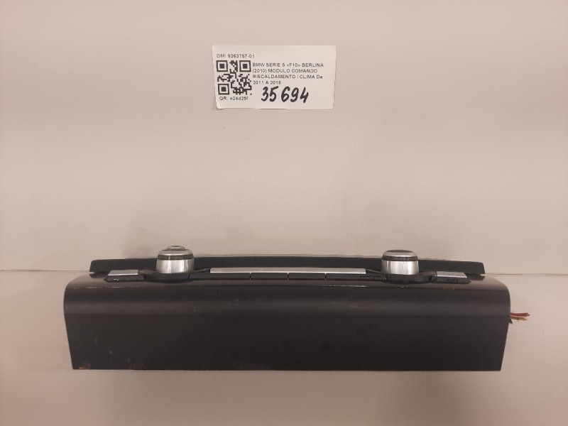 Modulo Comando Riscaldamento Clima 9263757-01 Bmw Serie 5 F10 Berlina 2010