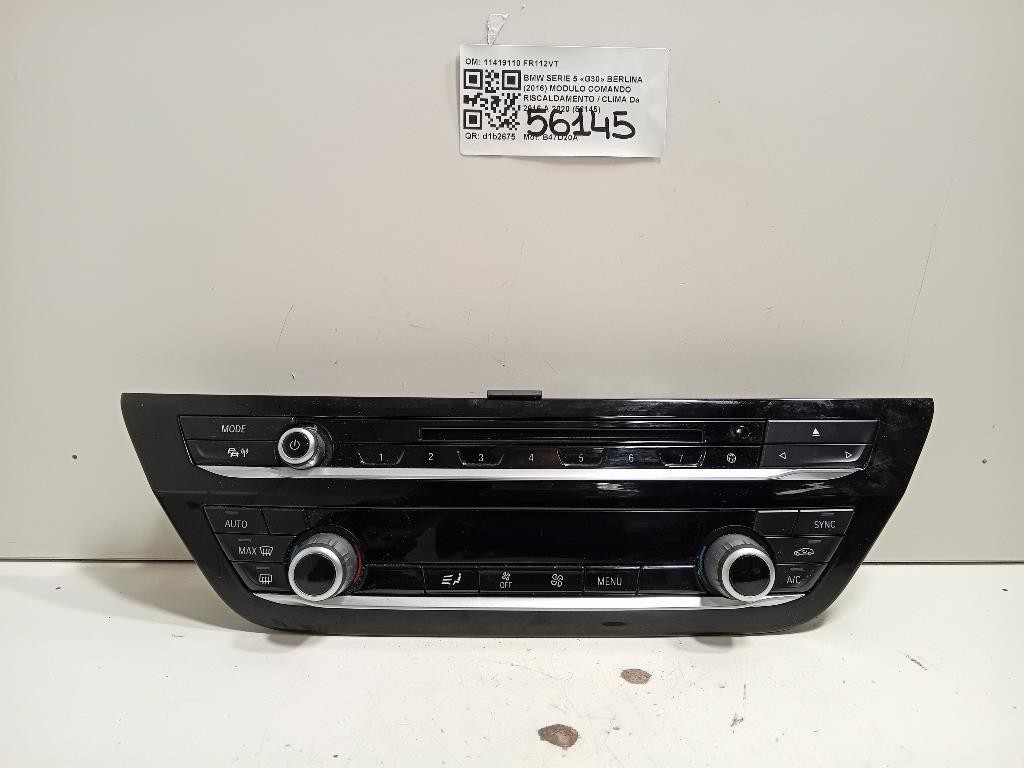 Modulo Comando Riscaldamento Clima 11419110 Bmw Serie 5 G30 Berlina 2016